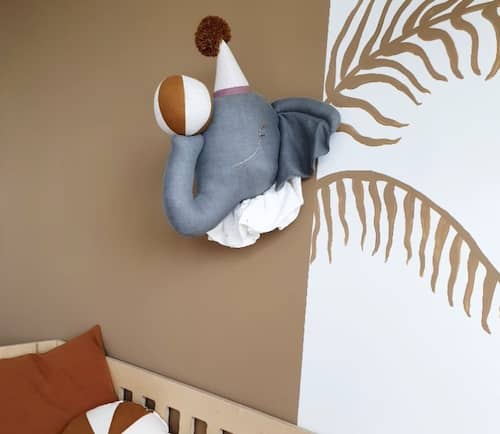 Dierenkop olifant babykamer