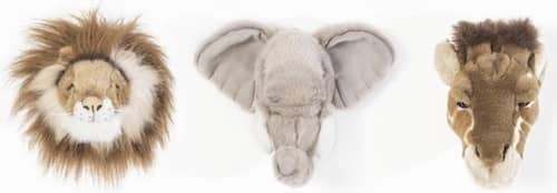 Jungle dierenkoppen babykamer