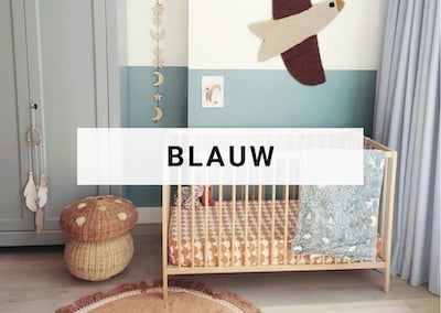 Blauwe babykamer kleuren
