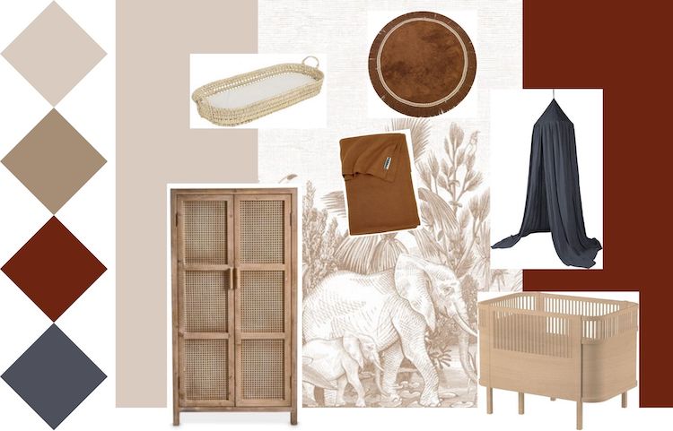 Babykamer inrichten moodboard