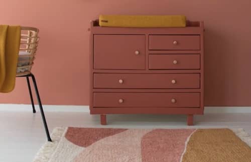 roze vloerkleed babykamer