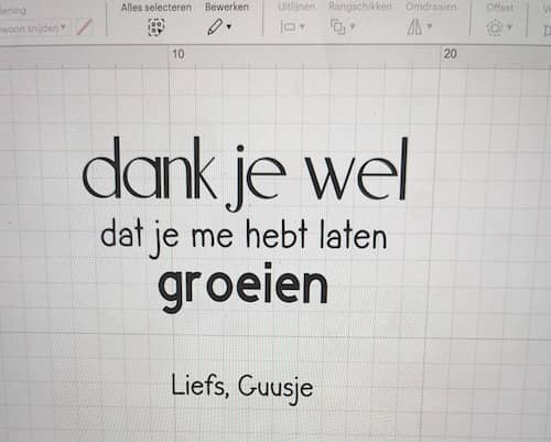 bedankt laten groeien juf cadeau afscheid