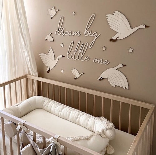 houten letters naam babykamer